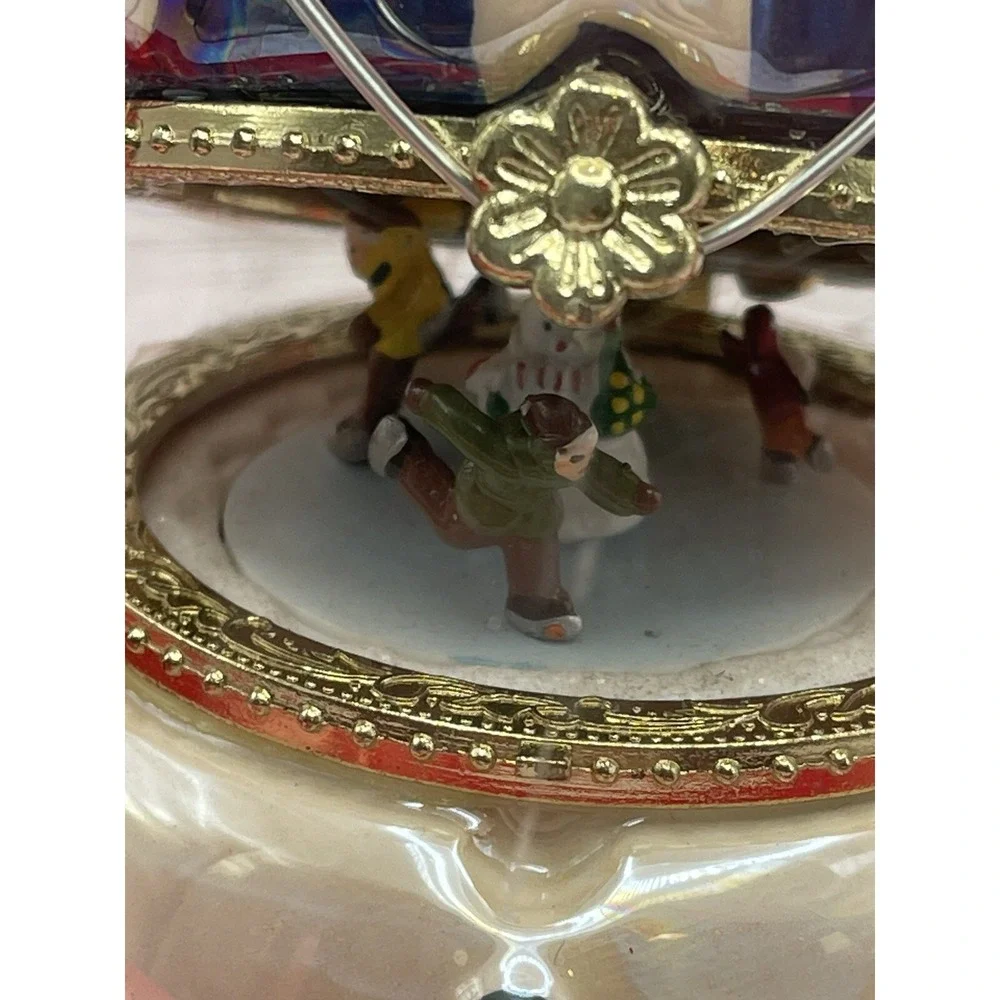 MR. Christmas‎ Snowman Musical Trinket/Music Box  Rotating Skaters NEW